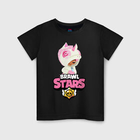 Детская футболка хлопок с принтом Brawl Stars Leon Unicorn в Курске, 100% хлопок | круглый вырез горловины, полуприлегающий силуэт, длина до линии бедер | brawl | brawl stars | leon | stars | unicorn | бравл старс | брол старс | единорог | игра | леон | мобильная игра | мобильные игры