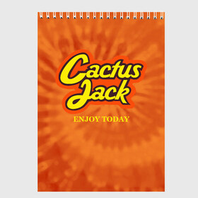 Скетчбук с принтом Cactus Jack в Курске, 100% бумага
 | 48 листов, плотность листов — 100 г/м2, плотность картонной обложки — 250 г/м2. Листы скреплены сверху удобной пружинной спиралью | reeses puffs | travis scott | джэк | кактус | трэвис скотт