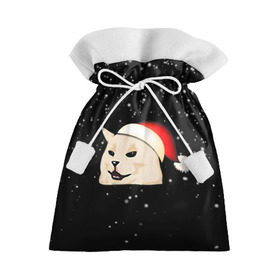 Подарочный 3D мешок с принтом woman yelling at cat в Курске, 100% полиэстер | Размер: 29*39 см | Тематика изображения на принте: happy new year | mem | woman yelling at cat | женщина кричит на кота | мем | новый год