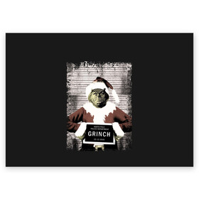 Поздравительная открытка с принтом Гринч в Курске, 100% бумага | плотность бумаги 280 г/м2, матовая, на обратной стороне линовка и место для марки
 | christmas | claus | grinch stole | how the | jingle | merry | santa | гринч | гуманоид | диккенс | ктоград | олени | рождество | снежинки | чарльз