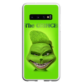 Чехол для Samsung Galaxy S10 с принтом Grinch Face в Курске, Силикон | Область печати: задняя сторона чехла, без боковых панелей | Тематика изображения на принте: christmas | claus | grinch stole | how the | jingle | merry | santa | гринч | гуманоид | диккенс | ктоград | олени | рождество | снежинки | чарльз