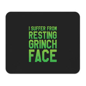 Коврик для мышки прямоугольный с принтом Grinch Face в Курске, натуральный каучук | размер 230 х 185 мм; запечатка лицевой стороны | 