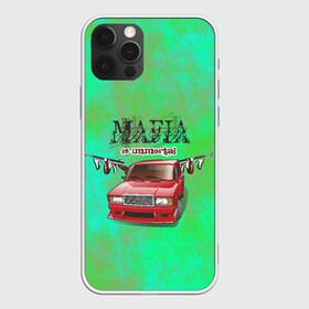 Чехол для iPhone 12 Pro с принтом Mafia в Курске, силикон | область печати: задняя сторона чехла, без боковых панелей | Тематика изображения на принте: 2107 | mafia | бандиты | ваз | мафия | машины | семерка | таз | тазы
