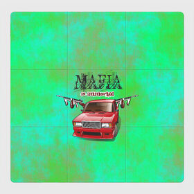 Магнитный плакат 3Х3 с принтом Mafia в Курске, Полимерный материал с магнитным слоем | 9 деталей размером 9*9 см | Тематика изображения на принте: 2107 | mafia | бандиты | ваз | мафия | машины | семерка | таз | тазы