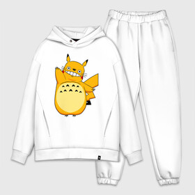 Мужской костюм хлопок OVERSIZE с принтом Pika Totoro в Курске,  |  | forest | friend | ghibli | japan | keeper | miyazaki | nature | neigbor | neighbour | pikachu | pokemon | totoro | анимация | аниме | гибли | друг | животные | лес | любовь | милый | мир | миядзаки | мульт | мультфильм | пика | пикачу | покемон | приключе