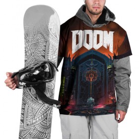 Накидка на куртку 3D с принтом DOOM - Hellgate в Курске, 100% полиэстер |  | doom | eternal | game | gate | hell | horror | ад | врата | дум | игра | персонаж | хоррор | шутер
