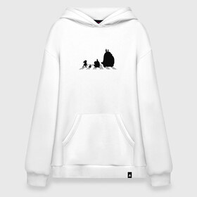 Худи SuperOversize хлопок с принтом Totoro Beatles в Курске, 70% хлопок, 30% полиэстер, мягкий начес внутри | карман-кенгуру, эластичная резинка на манжетах и по нижней кромке, двухслойный капюшон
 | abbey road | beatles | forest | friend | ghibli | japan | keeper | miyazaki | music | nature | neigbor | neighbo | rock | totoro | анимация | аниме | битлз | гибли | друг | животные | лес | любовь | милый | мир | миядзаки | музыка | мульт | мультфильм | п