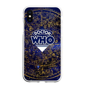 Чехол для iPhone XS Max матовый с принтом Doctor Who в Курске, Силикон | Область печати: задняя сторона чехла, без боковых панелей | doctor | who | доктор | доктор кто | кто