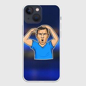 Чехол для iPhone 13 mini с принтом Дзюба FCZP Edition в Курске,  |  | champions league | euro | russia | zenit | дзюба | евро | зенит | лига чемпионов