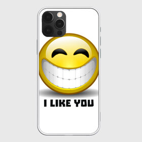 Чехол для iPhone 12 Pro Max с принтом I like you в Курске, Силикон |  | emoji | зубы | интернет | любовь | мем | настроение | симпатия | смайл | смайлик | улыбка | эмоджи