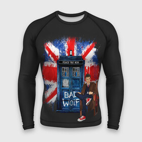 Мужской рашгард 3D с принтом Doctor Who в Курске,  |  | bbc | dimension | dr who | jenna coleman | jodie whittaker | matt smith | relative | resolution | space | tardis | the doctor | time | галлифрей | джоди уиттакер | доктор кто | тардис