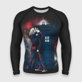 Мужской рашгард 3D с принтом Doctor Who в Курске,  |  | bbc | dimension | dr who | jenna coleman | jodie whittaker | matt smith | relative | resolution | space | tardis | the doctor | time | галлифрей | джоди уиттакер | доктор кто | тардис