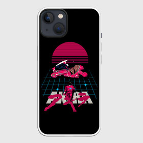 Чехол для iPhone 13 с принтом Akirа в Курске,  |  | akira | anime | dark | glitch | manga | retro | sci fi | акира | аниме | в костюме | глитч | граффити | закат | идзо хасимо | иероглифы | кацухиро отомо | луна | манга | мотоцикл | мотоцикл будущего | на японском языке