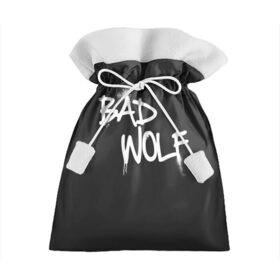 Подарочный 3D мешок с принтом Bad wolf в Курске, 100% полиэстер | Размер: 29*39 см | Тематика изображения на принте: bbc | dimension | dr who | jenna coleman | jodie whittaker | matt smith | relative | resolution | space | tardis | the doctor | time | галлифрей | джоди уиттакер | доктор кто | тардис