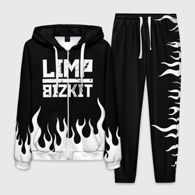 Мужской костюм 3D с принтом Limp Bizkit в Курске, 100% полиэстер | Манжеты и пояс оформлены тканевой резинкой, двухслойный капюшон со шнурком для регулировки, карманы спереди | bizkit | limp | limp bizkit | music | rock | бизкиты | лимп бизкит | лимпы | липкие письки | музыка | рок