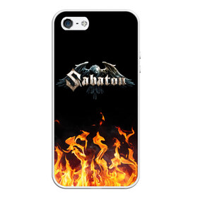 Чехол для iPhone 5/5S матовый с принтом Sabaton в Курске, Силикон | Область печати: задняя сторона чехла, без боковых панелей | music | rock | sabaton | музыка | рок | сабатон