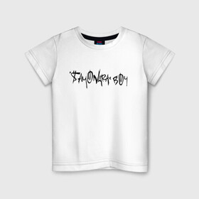Детская футболка хлопок с принтом SAYONARA BOY. в Курске, 100% хлопок | круглый вырез горловины, полуприлегающий силуэт, длина до линии бедер | aldjey | allj | rap | sayonara boy | музыка | певец | рэп | сеньора бой | хип хоп | элджей