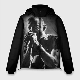 Мужская зимняя куртка 3D с принтом Chester Bennington Linkin Park в Курске, верх — 100% полиэстер; подкладка — 100% полиэстер; утеплитель — 100% полиэстер | длина ниже бедра, свободный силуэт Оверсайз. Есть воротник-стойка, отстегивающийся капюшон и ветрозащитная планка. 

Боковые карманы с листочкой на кнопках и внутренний карман на молнии. | bennington | chester | chester bennington | linkin | linkin park | music | park | rock | бенингтон | линкин | линкин парк | музыка | парк | рок | честер | честер беннингтон