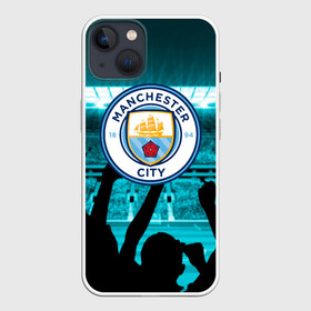Чехол для iPhone 13 с принтом Manchester City в Курске,  |  | champions | city | football | manchester | manchester city | soccer | uefa | world cup | лига чемпионов | манчестер | манчестер сити | сити | форма | формы | футбол