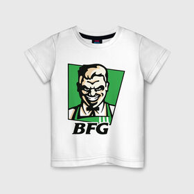Детская футболка хлопок с принтом BFG в Курске, 100% хлопок | круглый вырез горловины, полуприлегающий силуэт, длина до линии бедер | bfg | doom | doom eternal | дум
