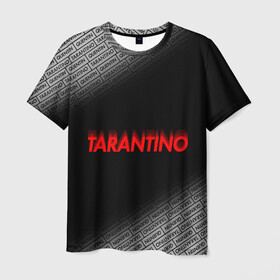 Мужская футболка 3D с принтом КВЕНТИН ТАРАНТИНО. в Курске, 100% полиэфир | прямой крой, круглый вырез горловины, длина до линии бедер | tarantino | квентин тарантино | однажды в голливуде | тарантино