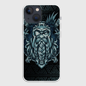 Чехол для iPhone 13 mini с принтом Odinn в Курске,  |  | good | viking | vikings | бог | викинг | викинги | воин | кельтское | один | плетение | русь | скандинавы | славяне | язычник