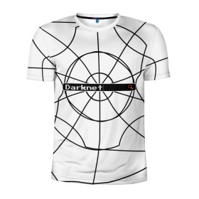 Мужская футболка 3D спортивная с принтом Darknet в Курске, 100% полиэстер с улучшенными характеристиками | приталенный силуэт, круглая горловина, широкие плечи, сужается к линии бедра | 