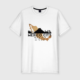 Мужская футболка хлопок Slim с принтом Мехико (Мексика) в Курске, 92% хлопок, 8% лайкра | приталенный силуэт, круглый вырез ворота, длина до линии бедра, короткий рукав | city | mexico | travel | город | европа | карта | мексика | мехико | мир | приключение | путешествие | столица | страна | тиризм | турист | флаг