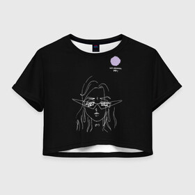Женская футболка Crop-top 3D с принтом SAYONARA BOY. в Курске, 100% полиэстер | круглая горловина, длина футболки до линии талии, рукава с отворотами | aldjey | allj | rap | sayonara boy | музыка | певец | рэп | сеньора бой | хип хоп | элджей