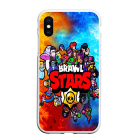 Чехол для iPhone XS Max матовый с принтом BrawlStars All heroes в Курске, Силикон | Область печати: задняя сторона чехла, без боковых панелей | Тематика изображения на принте: brawlstars | leon | битваогней | бравлстарc | игра | игры | леон | мультик