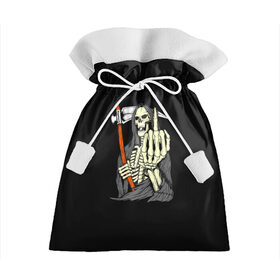 Подарочный 3D мешок с принтом Смерть в Курске, 100% полиэстер | Размер: 29*39 см | Тематика изображения на принте: halloween | коса | скелет | хэллоуин | череп