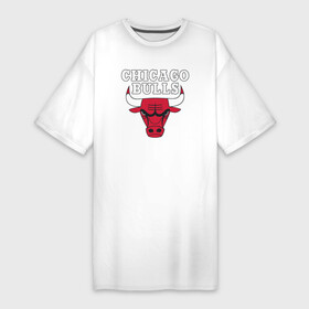 Платье-футболка хлопок с принтом CHICAGO BULLS в Курске,  |  | bulls | chicago | chicago bulls | nba | red bulls | usa | америка | быки | нба | сша | чикаго буллс