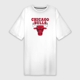 Платье-футболка хлопок с принтом CHICAGO BULLS  ЧИКАГО БУЛЛС в Курске,  |  | bulls | chicago | chicago bulls | nba | red bulls | usa | америка | быки | нба | сша | чикаго буллс