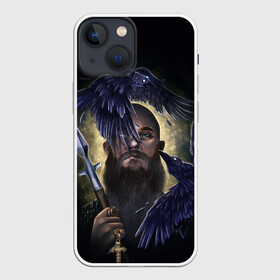 Чехол для iPhone 13 mini с принтом vikings в Курске,  |  | ragnar | raven | travis fimmel | vikings | викинги | вороны | норвегия | рагнар лодброк | скандинавия | трэвис фиммел