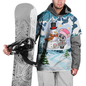 Накидка на куртку 3D с принтом Милая мышка со снеговиком в Курске, 100% полиэстер |  | Тематика изображения на принте: 2020 | mouse | rat | годкрысы | годмыши | зима | зимняя | крыса | мороз | мышка | мышь | новогодняя | новый год | новый год 2020 | рождество | симолгода | снег | холод