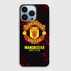 Чехол для iPhone 13 Pro с принтом Manchester United в Курске,  |  | Тематика изображения на принте: champions | football | manchester | manchester united | soccer | uefa | united | world cup | лига чемпионов | манчестер | манчестер юнайтед | форма | формы | футбол | юнайтед