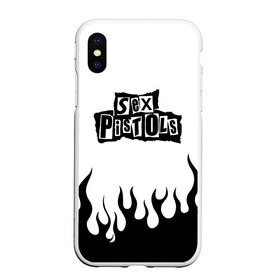 Чехол для iPhone XS Max матовый с принтом Sex Pistols в Курске, Силикон | Область печати: задняя сторона чехла, без боковых панелей | music | rock | музыка | пистолс | рок