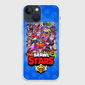 Чехол для iPhone 13 mini с принтом BRAWL STARS ВСЕ ПЕРСОНАЖИ в Курске,  |  | brawl stars | bull | colt | crow | leon | leon shark | shark | stars | акула | берли | ворон | динамайк | кольт | леон | леон акула | нита | спайк | шелли | эль примо