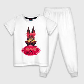 Детская пижама хлопок с принтом АЛАСТОР (ОТЕЛЬ ХАЗБИН) в Курске, 100% хлопок |  брюки и футболка прямого кроя, без карманов, на брюках мягкая резинка на поясе и по низу штанин
 | 