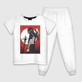 Детская пижама хлопок с принтом Итачи Учиха в Курске, 100% хлопок |  брюки и футболка прямого кроя, без карманов, на брюках мягкая резинка на поясе и по низу штанин
 | Тематика изображения на принте: 