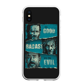 Чехол для iPhone XS Max матовый с принтом Good Badass Evil в Курске, Силикон | Область печати: задняя сторона чехла, без боковых панелей | amc | carol | daryl | dixon | michonne | negan | reaction | rick | season 10 | twd | zombies | диксон | дэрил | зомби | мертвецы | мишонн | неган | реакция | рик | ходячие