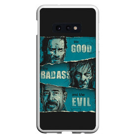 Чехол для Samsung S10E с принтом Good Badass Evil в Курске, Силикон | Область печати: задняя сторона чехла, без боковых панелей | Тематика изображения на принте: amc | carol | daryl | dixon | michonne | negan | reaction | rick | season 10 | twd | zombies | диксон | дэрил | зомби | мертвецы | мишонн | неган | реакция | рик | ходячие