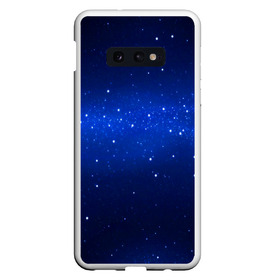 Чехол для Samsung S10E с принтом BLUE STARRY SKY в Курске, Силикон | Область печати: задняя сторона чехла, без боковых панелей | Тематика изображения на принте: 2020 | blue | color | pantone | звезды | классический синий | космос | мода | небо | пантоне | синий | синий цвет