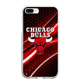 Чехол для iPhone 7Plus/8 Plus матовый с принтом CHICAGO BULLS в Курске, Силикон | Область печати: задняя сторона чехла, без боковых панелей | bulls | chicago | chicago bulls | nba | red bulls | usa | америка | быки | нба | сша | чикаго буллс