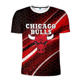 Мужская футболка 3D спортивная с принтом CHICAGO BULLS в Курске, 100% полиэстер с улучшенными характеристиками | приталенный силуэт, круглая горловина, широкие плечи, сужается к линии бедра | Тематика изображения на принте: bulls | chicago | chicago bulls | nba | red bulls | usa | америка | быки | нба | сша | чикаго буллс