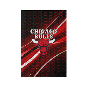 Обложка для паспорта матовая кожа с принтом CHICAGO BULLS в Курске, натуральная матовая кожа | размер 19,3 х 13,7 см; прозрачные пластиковые крепления | bulls | chicago | chicago bulls | nba | red bulls | usa | америка | быки | нба | сша | чикаго буллс