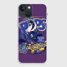 Чехол для iPhone 13 mini с принтом My little pony Luna pops в Курске,  |  | applejack | little | magic | mlp | my | pinkie pie | pony | rainbow dash | rarity | twilight | дракон | дружба | единорог | искорка | пони | селестия | спайк | сумеречная | это чудо