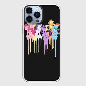 Чехол для iPhone 13 Pro Max с принтом My little pony в Курске,  |  | applejack | little | magic | mlp | my | pinkie pie | pony | rainbow dash | rarity | twilight | дракон | дружба | единорог | искорка | пони | селестия | спайк | сумеречная | это чудо