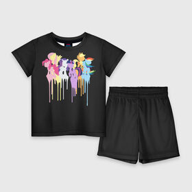 Детский костюм с шортами 3D с принтом My little pony в Курске,  |  | applejack | little | magic | mlp | my | pinkie pie | pony | rainbow dash | rarity | twilight | дракон | дружба | единорог | искорка | пони | селестия | спайк | сумеречная | это чудо
