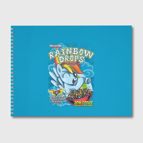 Альбом для рисования с принтом Rainbow brops в Курске, 100% бумага
 | матовая бумага, плотность 200 мг. | Тематика изображения на принте: applejack | little | magic | mlp | my | pinkie pie | pony | rainbow dash | rarity | twilight | дракон | дружба | единорог | искорка | пони | селестия | спайк | сумеречная | это чудо